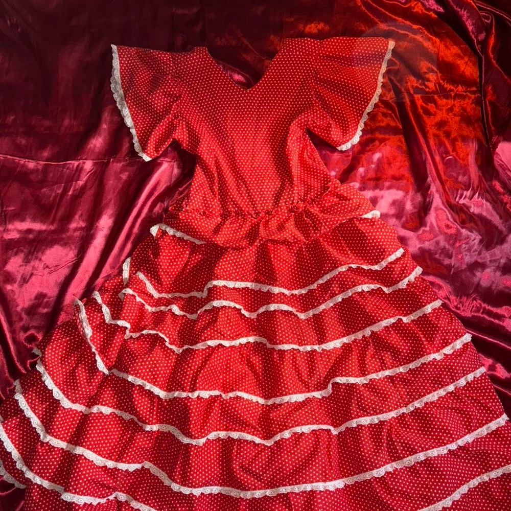 Red Polka Dot Kids Costume Dress